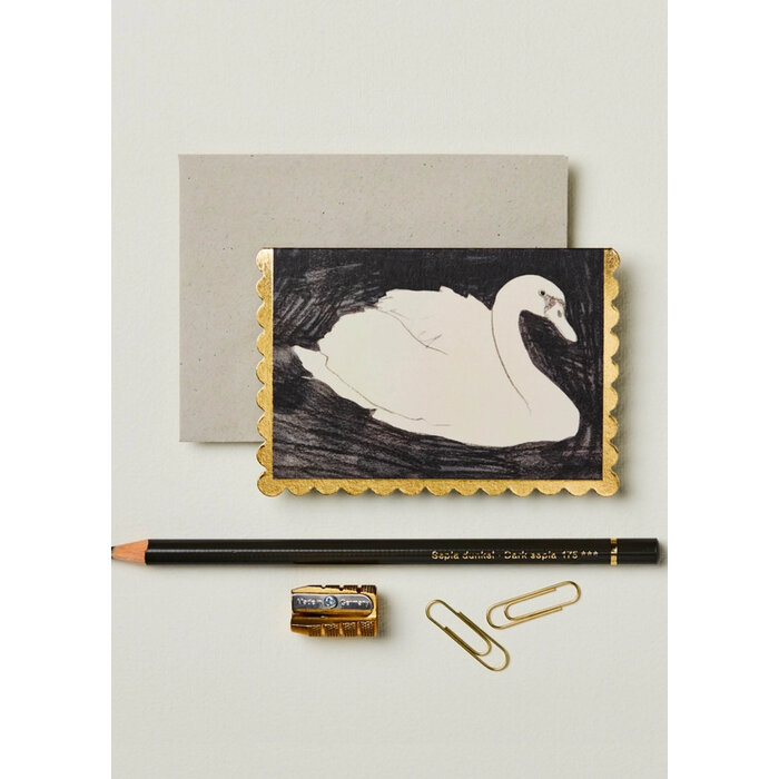Wanderlust Paper co Mini Swan Card