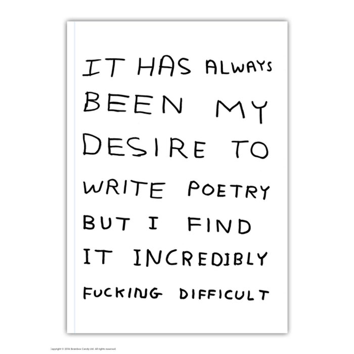 D. Shrigley Write Poetry A5 Notebook