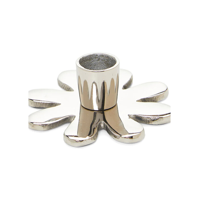 Vibhsa Silver Flower Candle Holder