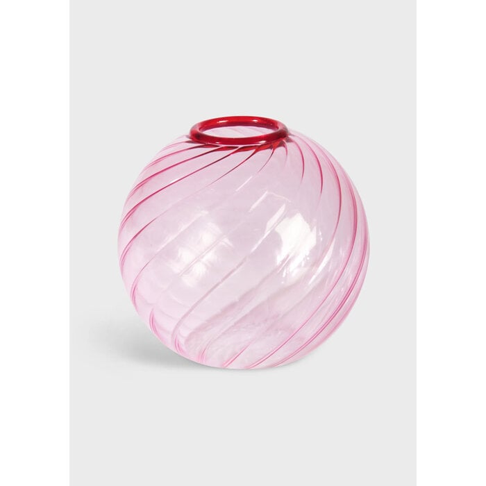 &k Pink Spiral Vase