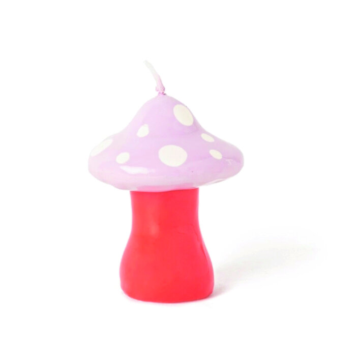 H.Ferretti Pink & Red Mushroom Candle