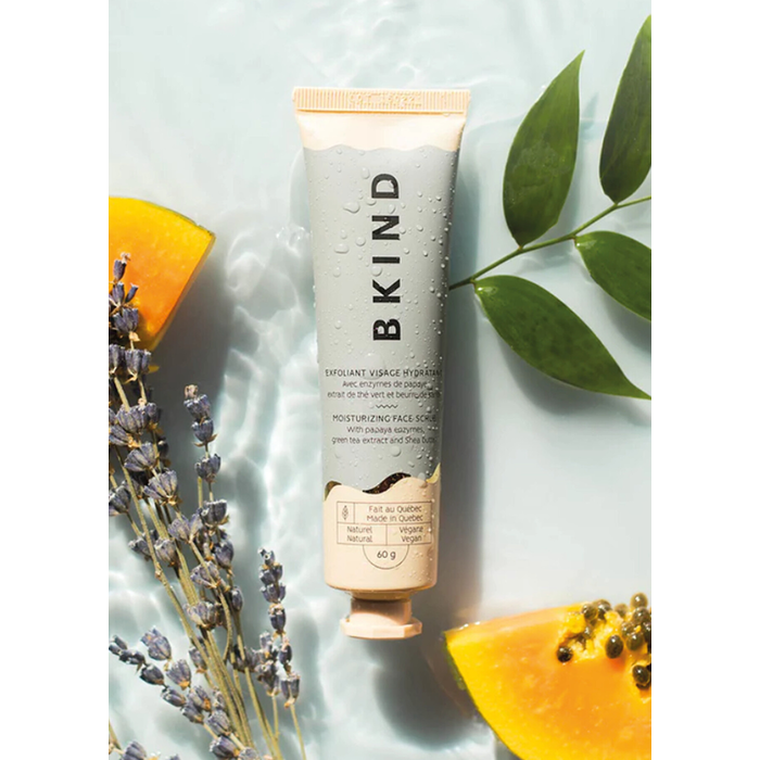 Bkind Moisturizing Face Scrub with Papaya Enzymes & Green Tea Extract