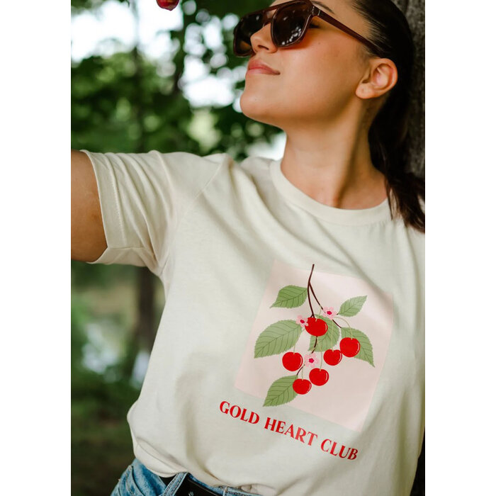 Gold Heart Club Cherries T-Shirt FINAL SALE