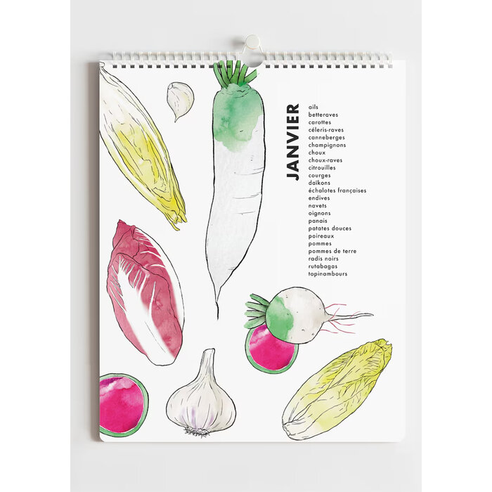 Laucolo Perpetual Seasonal Fruit and Vegetable Calendar
