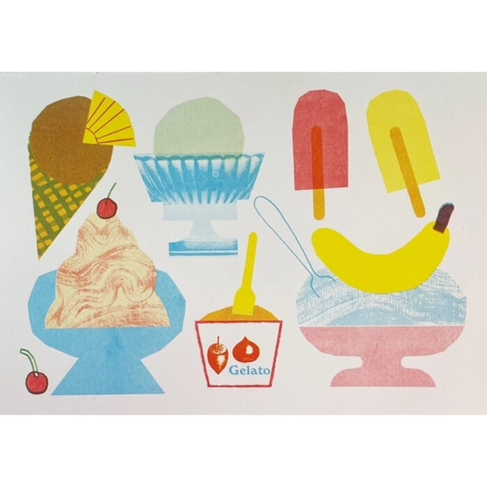 Lizzie Lomax Lizzie Lomax Ice Cream 8.5 x 11 Riso Print