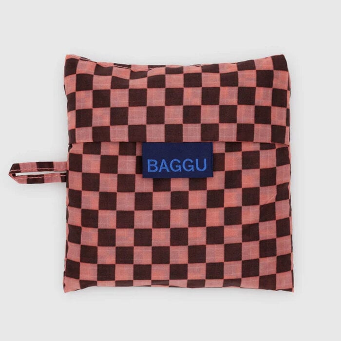 Baggu Sacs Réutilisables Sac Réutilisable Standard Baggu Pink Brown Check