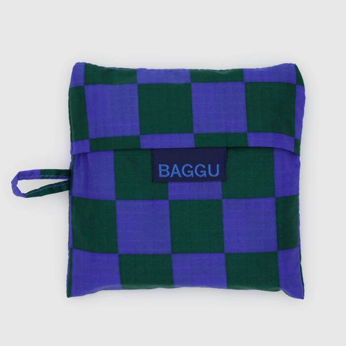 Baggu Sacs Réutilisables Sac Réutilisable Standard Baggu Iris Green Check