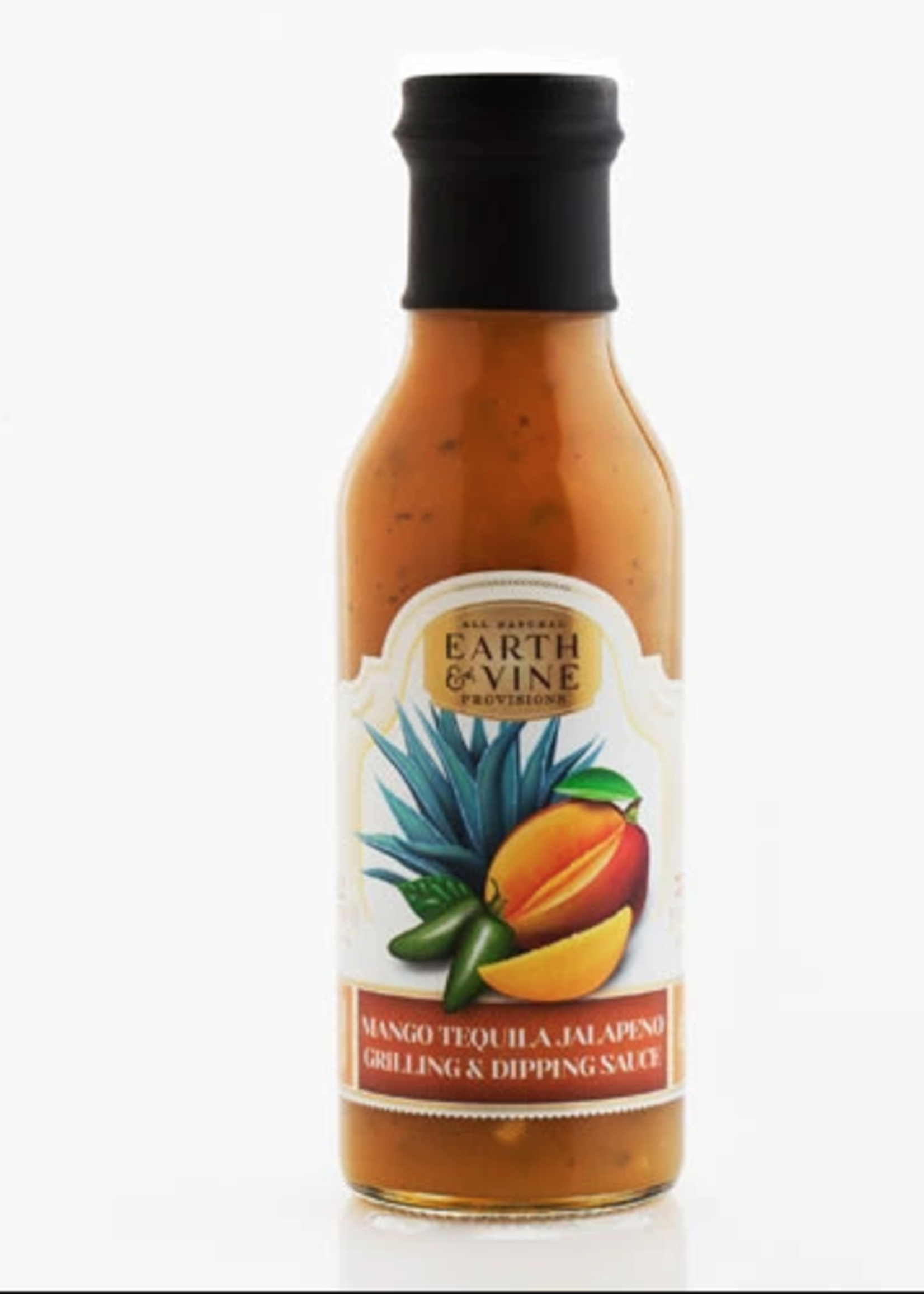 Earth & Vine Provisions, Inc. 12oz MANGO TEQUILA JALAPENO GRILLING & DIPPING SAUCE