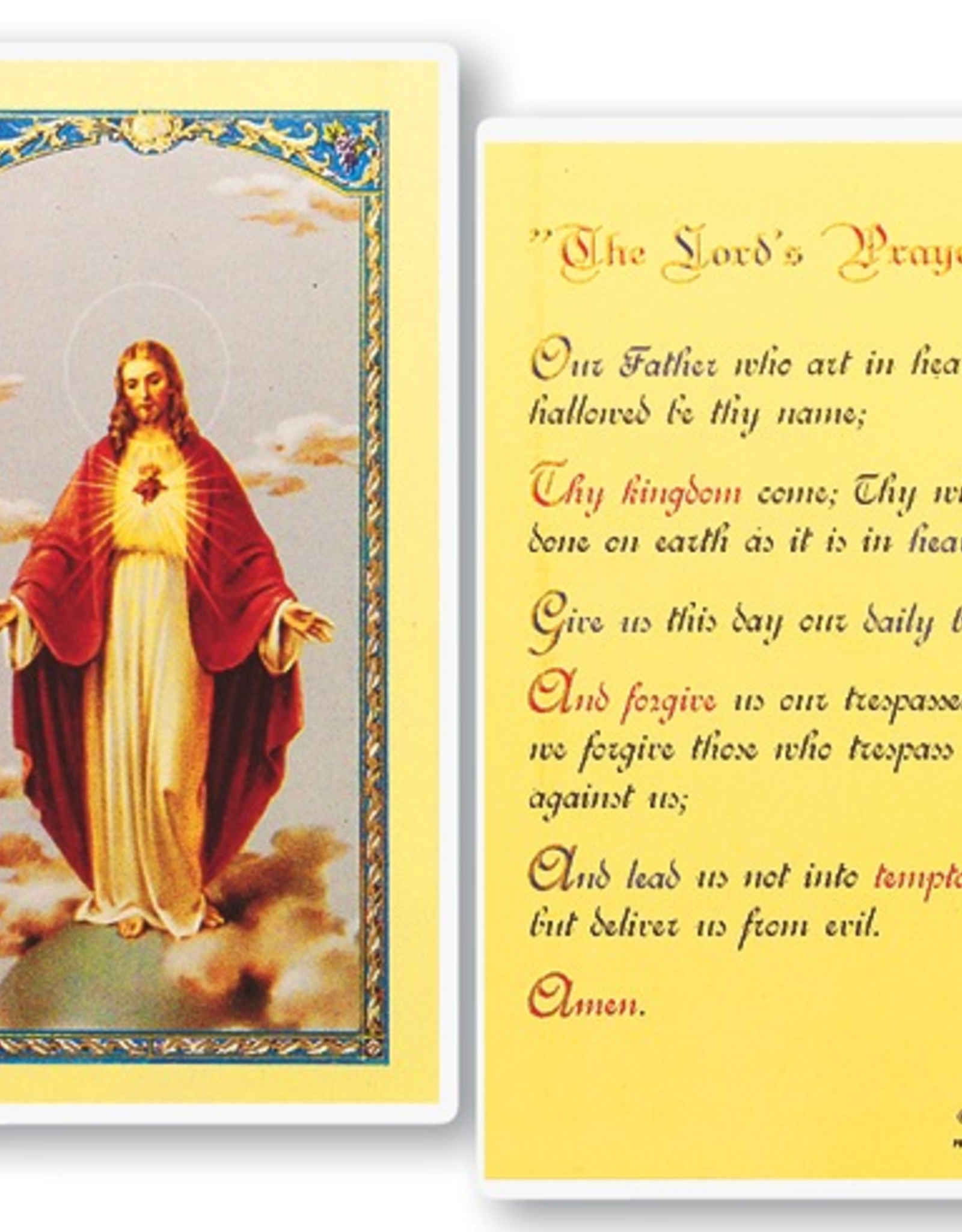 WJ Hirten The Lord's Prayer Holy Cards
