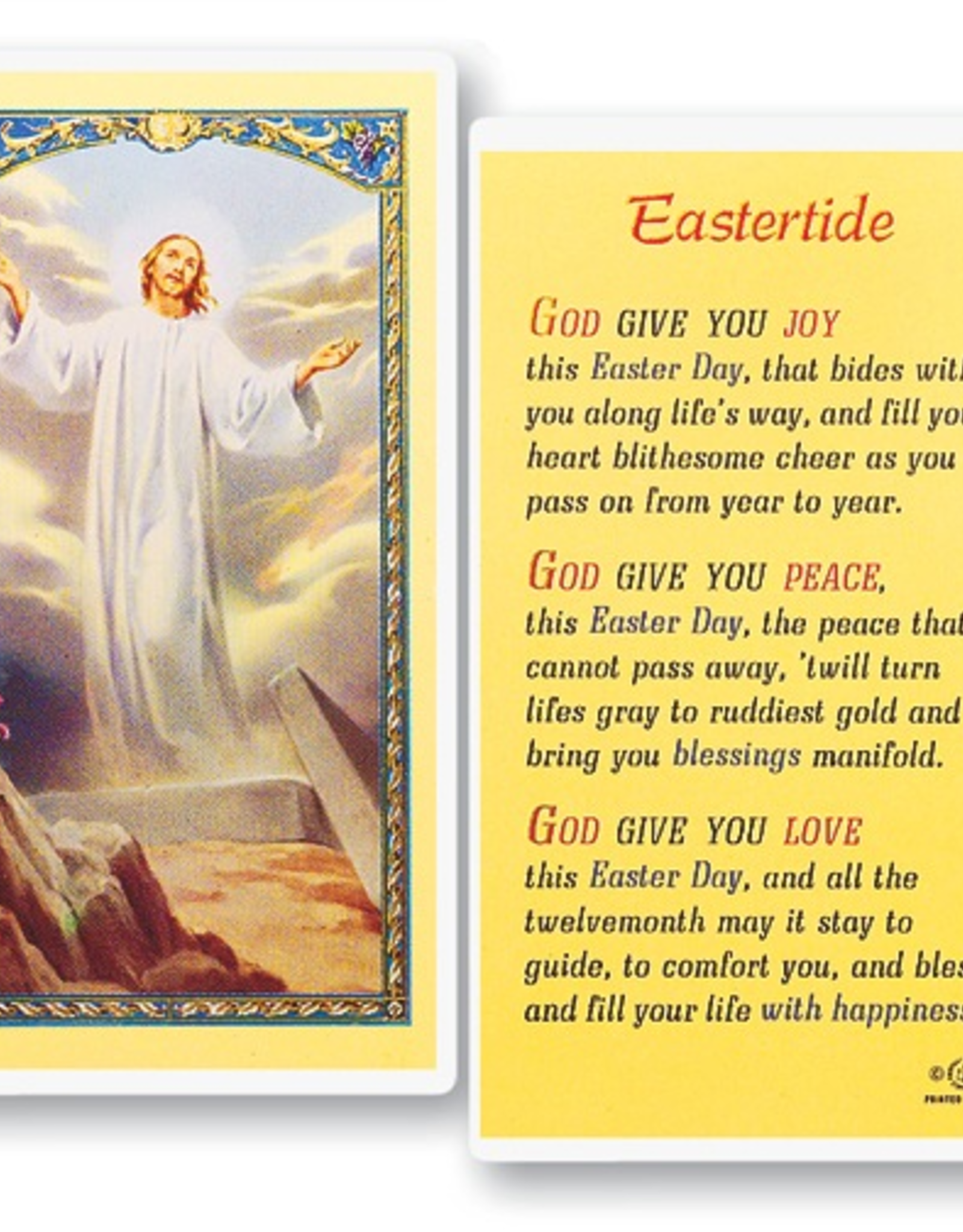 WJ Hirten Eastertide Holy Cards
