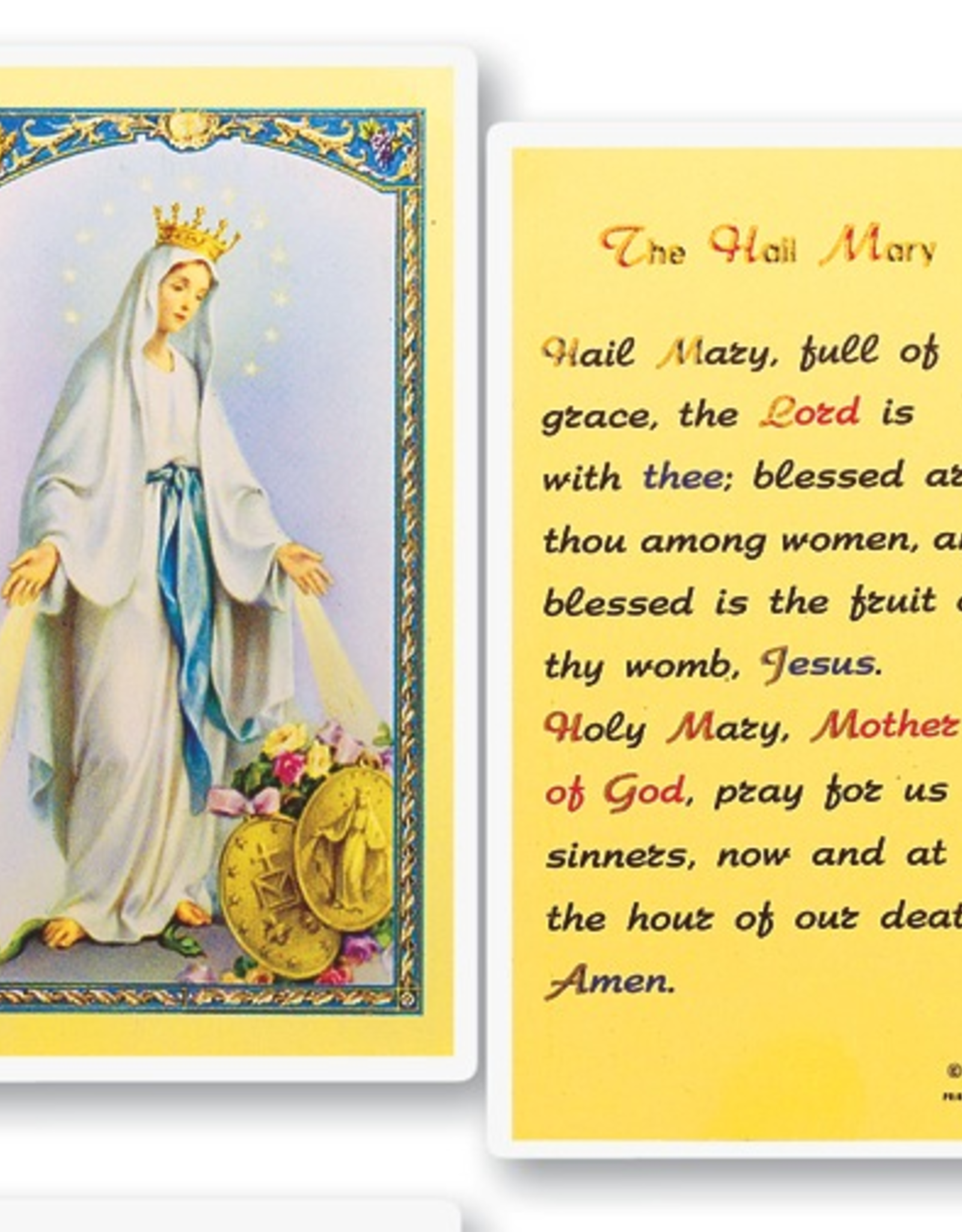 WJ Hirten The Hail Mary Holy Cards (25/pk)