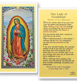 WJ Hirten Our Lady of Guadalupe Mother of the Americas Holy Cards (25/pk)