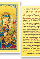 WJ Hirten Our Lady of Perpetual Help (Prayer to our Mother of Perpetual Help) Holy Cards (25/pk)