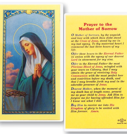 WJ Hirten Mother of Sorrow Holy Cards