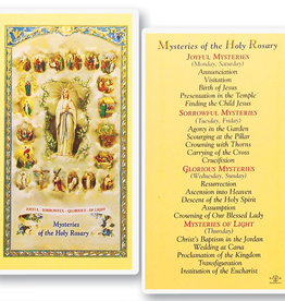 WJ Hirten Mysteries of the Holy Rosary Holy Cards