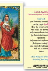 WJ Hirten St. Agatha (Patroness against breast diseases) Holy Cards