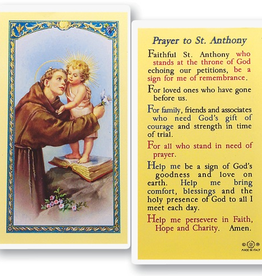 WJ Hirten St. Anthony Holy Cards