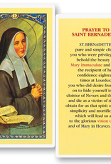 WJ Hirten St. Bernadette Holy Cards