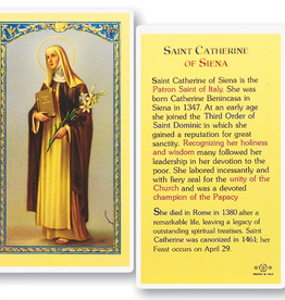 WJ Hirten St. Catherine of Siena Holy Cards