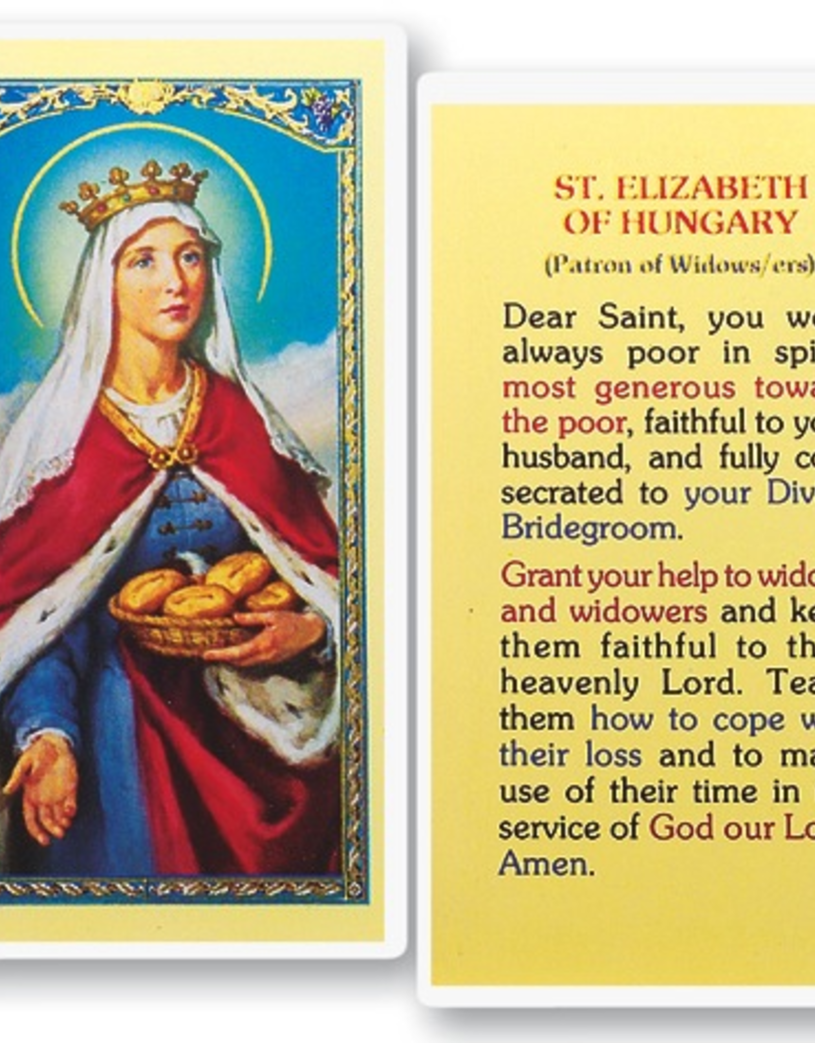 WJ Hirten St. Elizabeth of Hungary Holy Cards (25/pk)