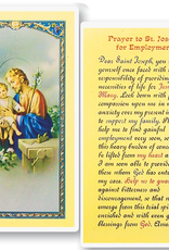 WJ Hirten St. Joseph (Employment) Holy Cards