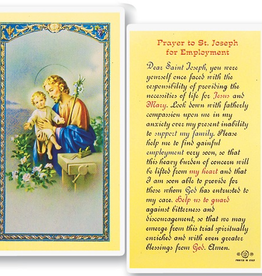 WJ Hirten St. Joseph (Employment) Holy Cards