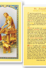 WJ Hirten St. Joseph The Worker - Patron of Workers Holy Cards