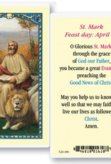 WJ Hirten St. Mark Holy Cards