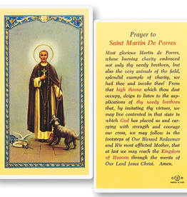 WJ Hirten St. Martin De Porres Holy Cards