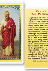 WJ Hirten St. Paul (Prayer for Patience) Holy Cards