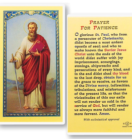 WJ Hirten St. Paul (Prayer for Patience) Holy Cards