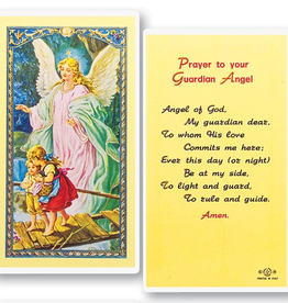 WJ Hirten Prayer to your Guardian Angel Holy Cards