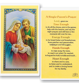 WJ Hirten A Single Parent's Prayer Holy Cards