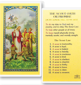 WJ Hirten The Boy Scout Promise - Scout Oath Holy Cards