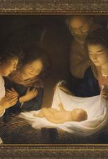 Nelson/Catholic to the Max Nativity Framed Image Ornate Gold Frame 12 x 16"