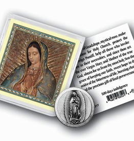 WJ Hirten Our Lady of Guadalupe Pocket Coin w/ Gold Stamped Holy Card