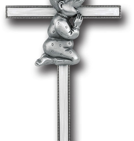 WJ Hirten 7" Pearlized Praying Baby Boy Cross