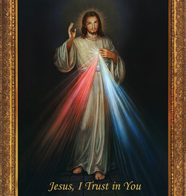 Nelson/Catholic to the Max Divine Mercy Framed Image in Standard Gold Frame 8x10"