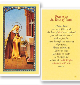 WJ Hirten St. Rose of Lima Holy Cards