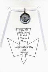 Illumigifts Confirmation Medal Gift Card Necklace (24" Stainless Steel Chain Included)