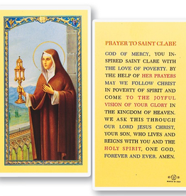 WJ Hirten St. Clare Holy Cards (25/pk)