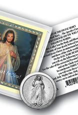 WJ Hirten Divine Mercy Pocket Coin w/ Gold Stamped Holy Card