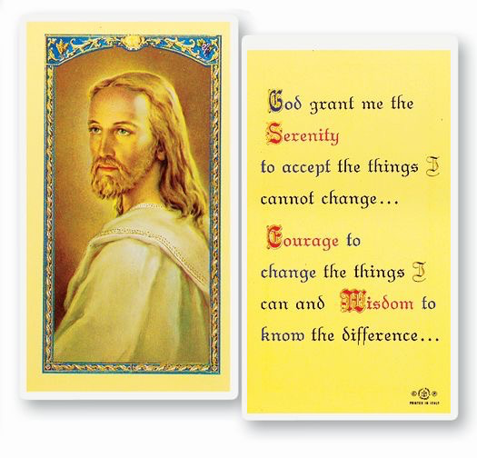 Serenity Prayer Holy Cards Credo Catholic Books, Goods & More