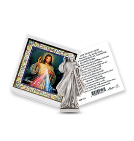 WJ Hirten Divine Mercy Pockert Statue w/ Prayer