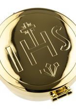 WJ Hirten Gold IHS Pyx (7 Hosts)(Made in Italy)