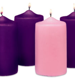 Will and Baumer 3" x 6" Advent Pillar Set