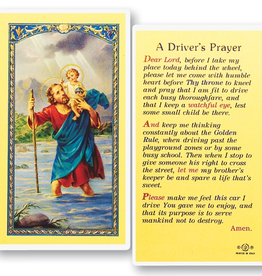 WJ Hirten St. Christopher Holy Card (A Driver's Prayer) Holy Cards