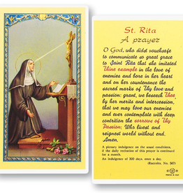 WJ Hirten St. Rita Holy Cards