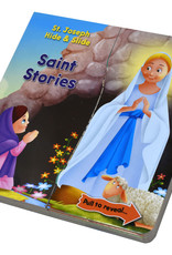 Catholic Book Publishing Saints Stories Hide and Slide, by Thomas J. Donaghy (board book)