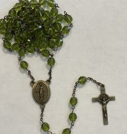 Credo Catholic Credo Catholic Handcrafted Green and Bronze Rosary